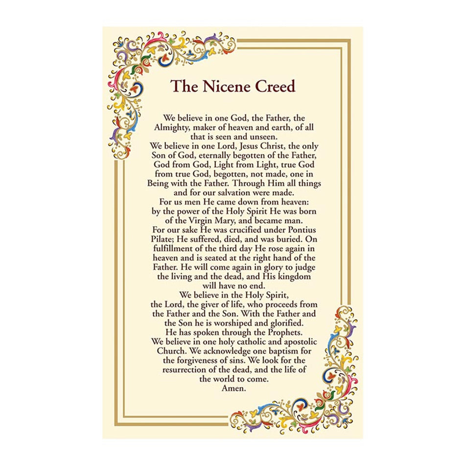 Nicene Creed Florentine Holy Card | 25 pack