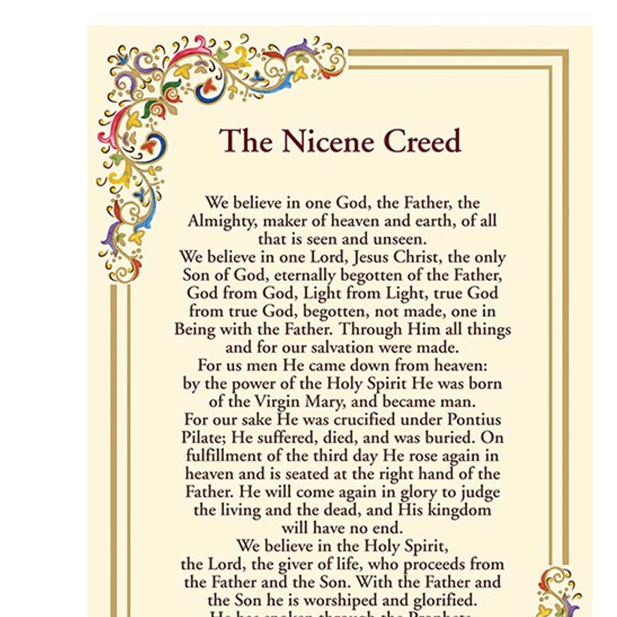 Nicene Creed Florentine Holy Card | 25 pack