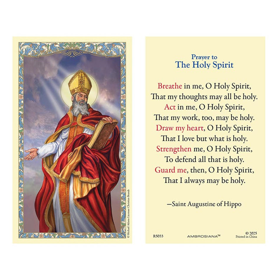 Saint Augustine of Hippo Holy Card | 25 pack