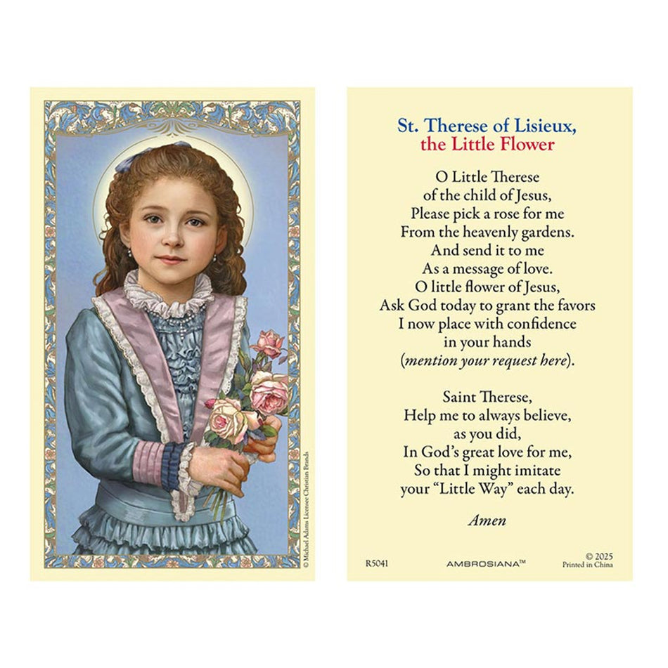 Saint Thérèse the Little Flower Holy Card | 25 pack
