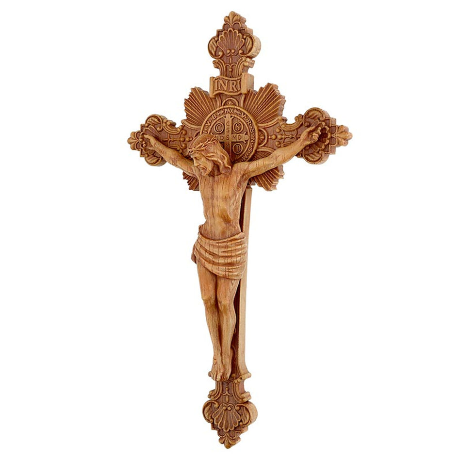 Saint Benedict Crucifix | Resin | 14.25" Tall