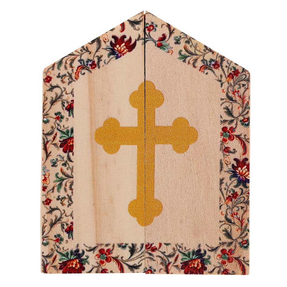 Guardian Angel Diptych | Wood Shrine-Style Desk Devotional | Set of 4