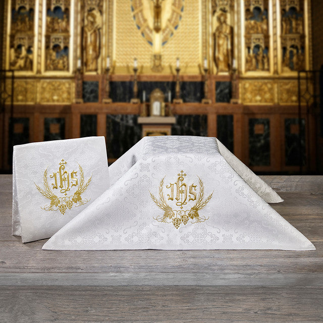 IHS Chalice Burse | Gold Embroidered IHS | Liturgical Burse