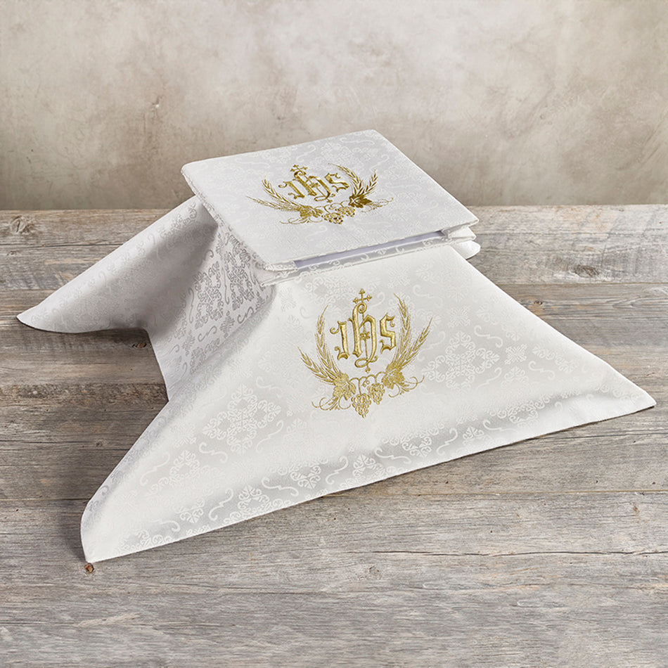 IHS Chalice Veil | Embroidered Gold IHS Symbol | 20″ x 20″ Liturgical Veil