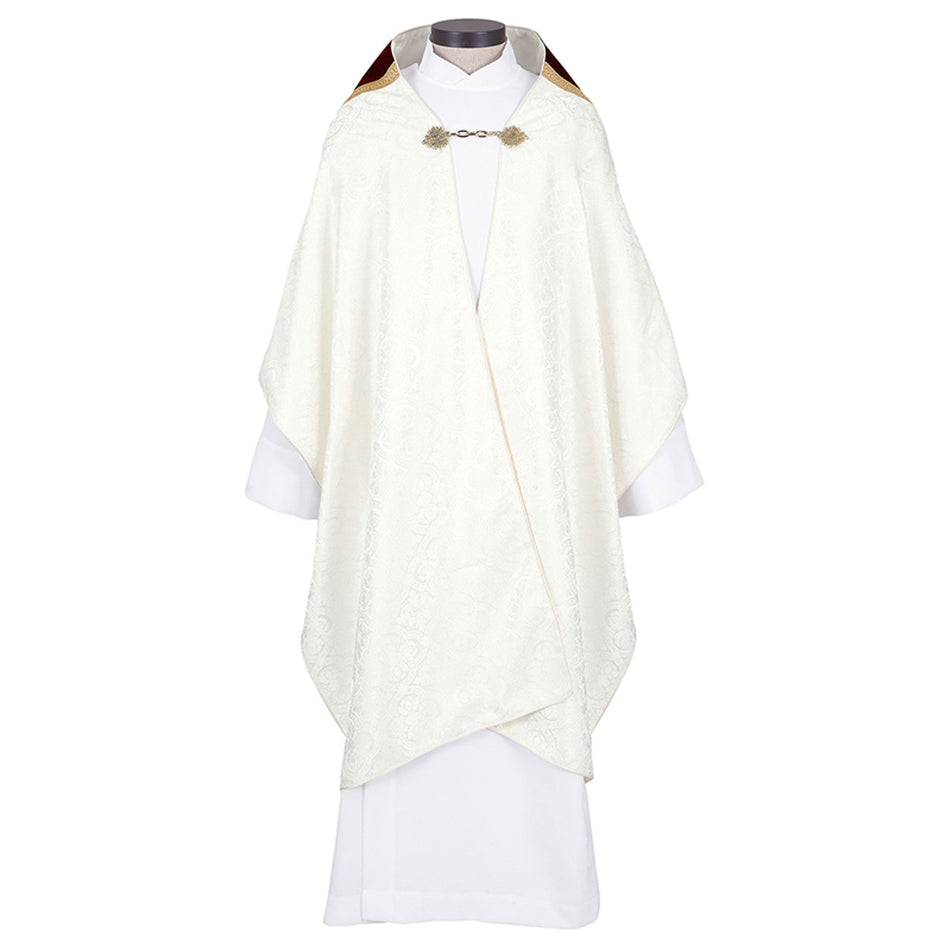 Veneto Humeral Veil | Polyester Jacquard with Gold Chartres Band | 108″ × 22″