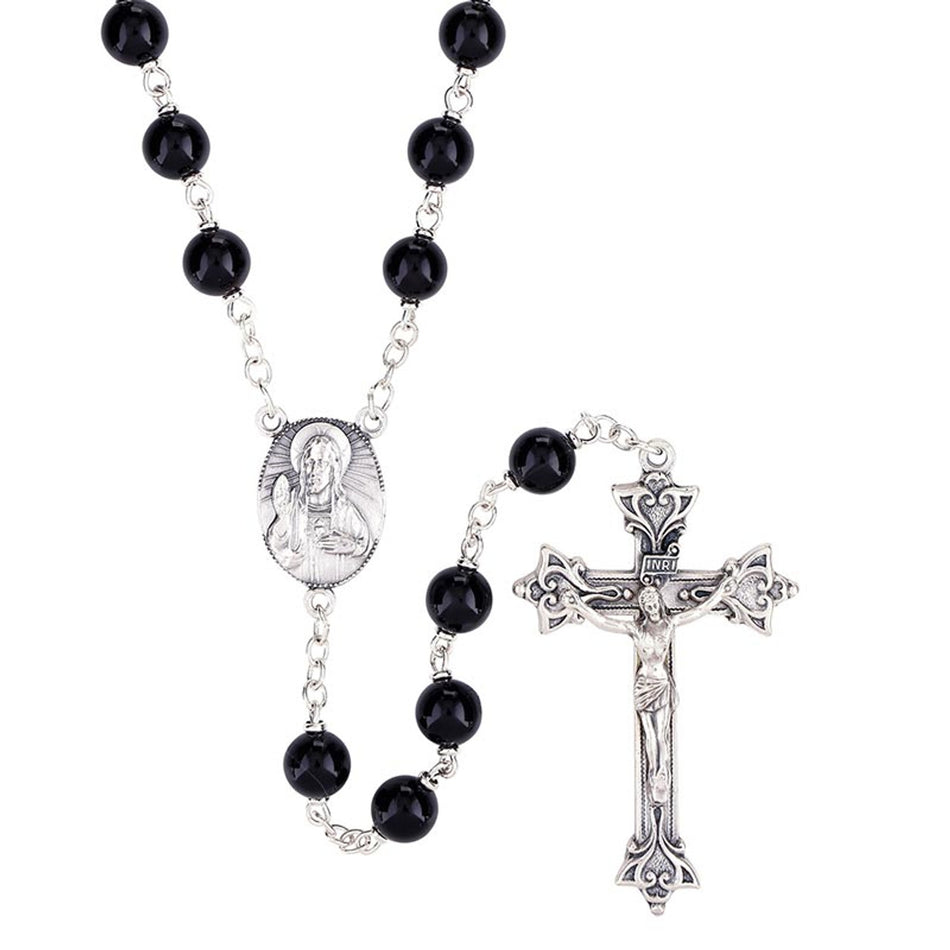 Onyx Lock-Link Rosary | Viaggio Sacro Collection | 2 Rosaries