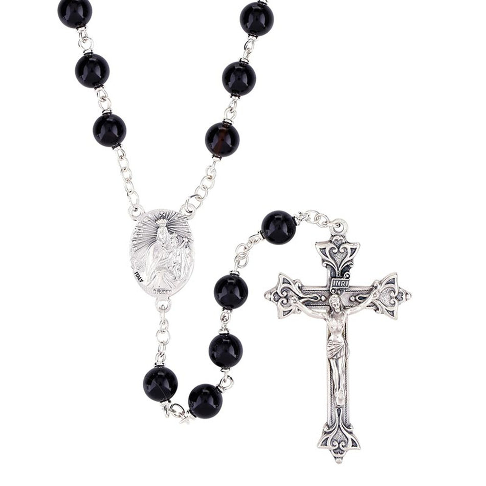 Onyx Lock-Link Rosary | Viaggio Sacro Collection | 2 Rosaries