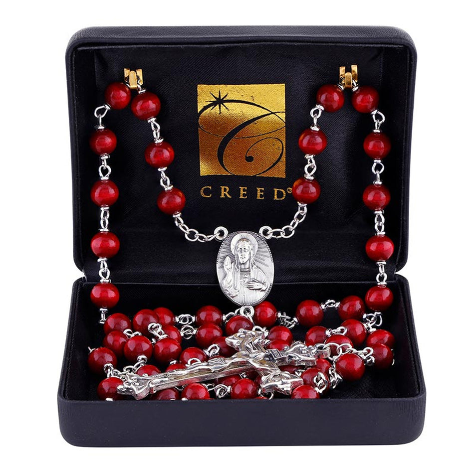 Rose Wood Lock-Link Rosary | Viaggio Sacro Collection