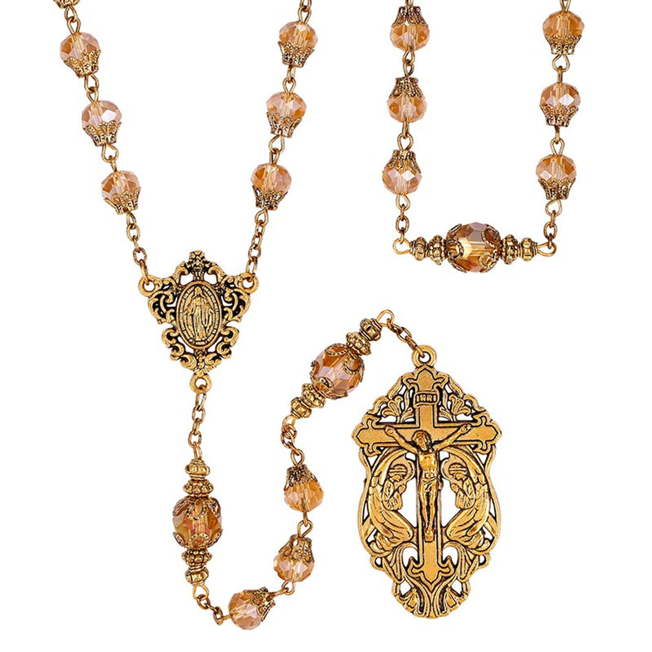 Light Topaz Mary of Angels Rosary | Mary of Angels Collection