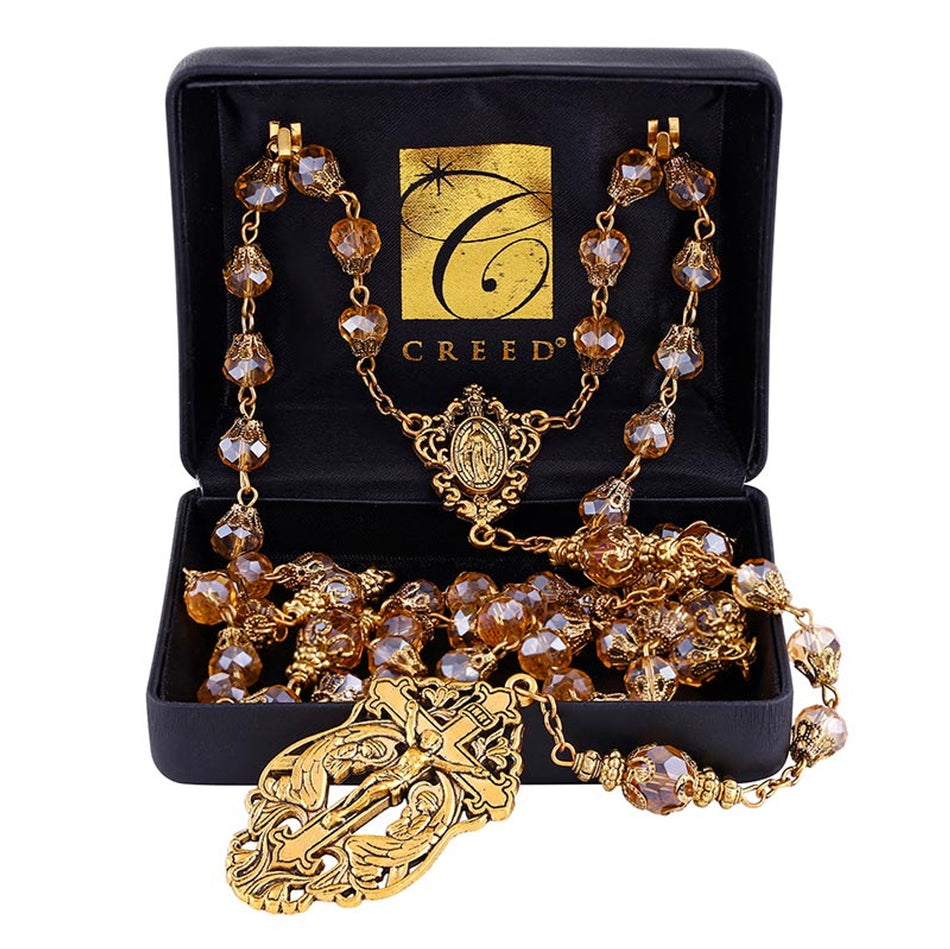 Light Topaz Mary of Angels Rosary | Mary of Angels Collection