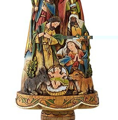 Nativity Christmas Tree Figurine | 20.75-Inch Stone Resin | Avalon Gallery™