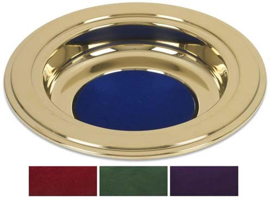 Brass Tone Offering Plate Various Color Options