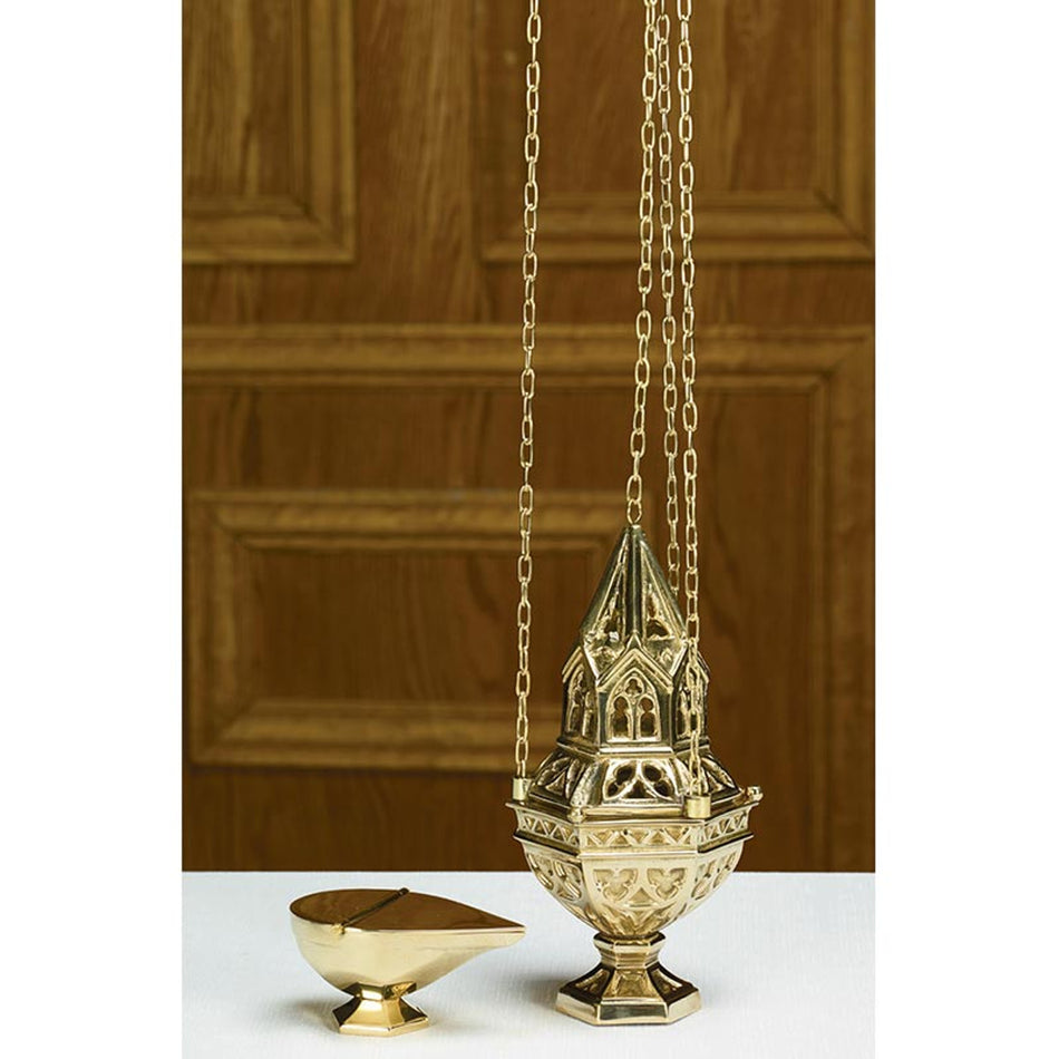 Ornate Censer and Boat Set