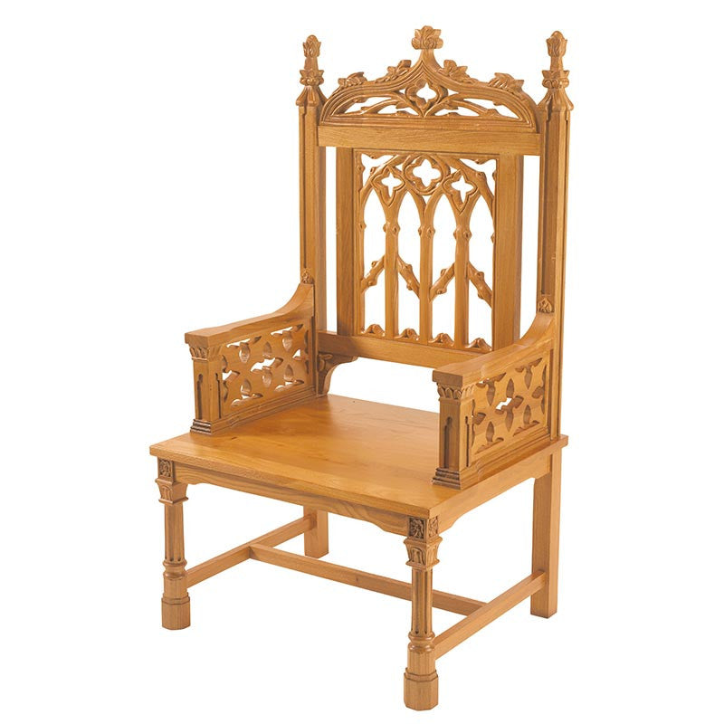 Canterbury Collection Celebrant Chair – Medium Stain | 100% Maple Hardwood | Sanctuary Seating