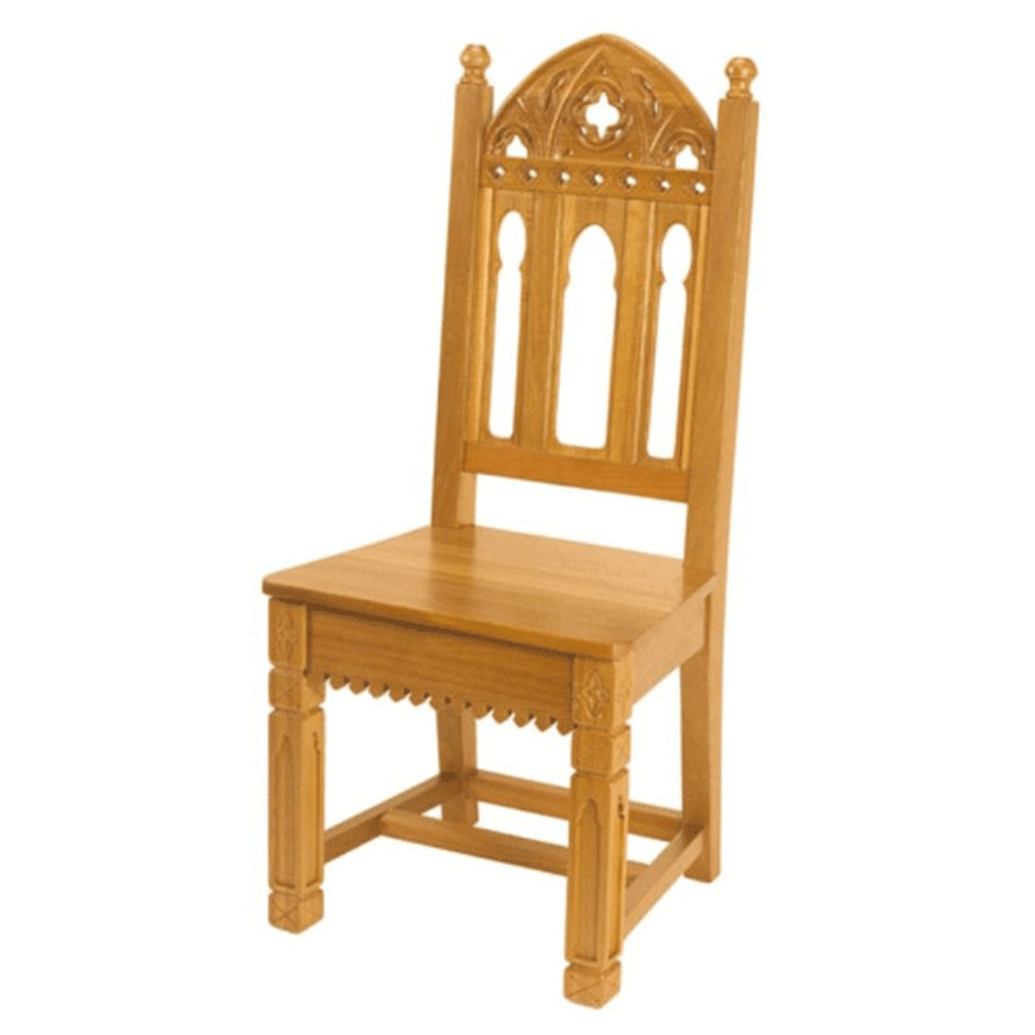 Gothic Side Chair - Walnut or Medium Oak Stain