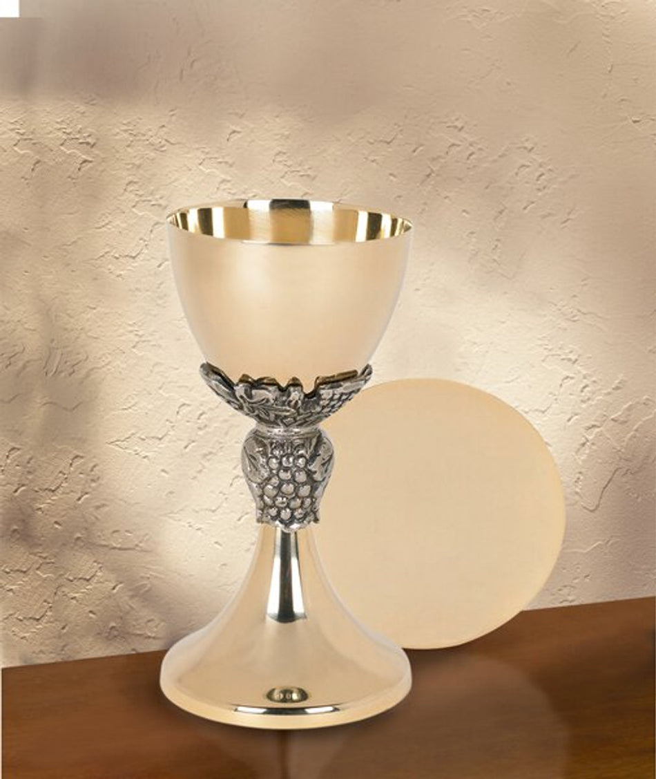 Grape & Leave Chalice & Paten Set