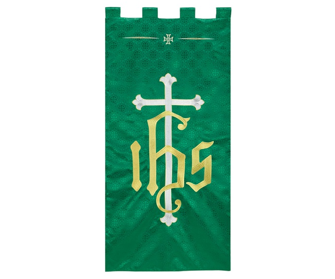 Maltese Jacquard Banner: Green