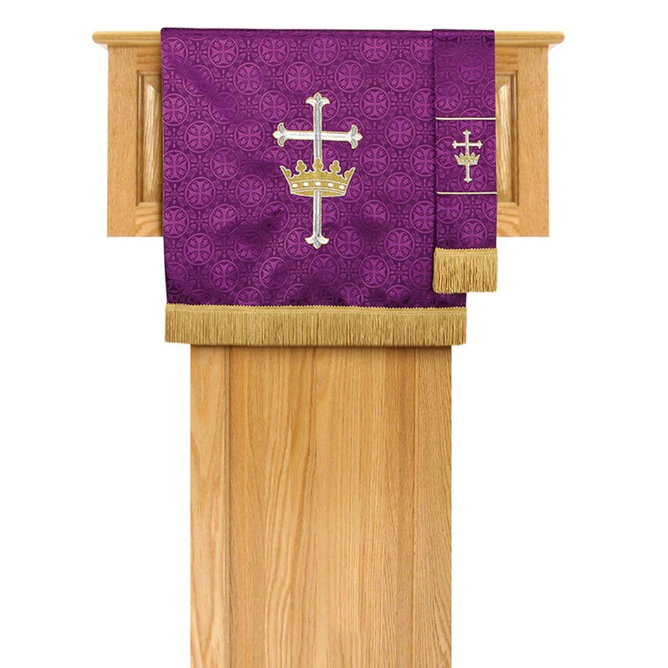 Maltese Jacquard Pulpit Scarf: Purple