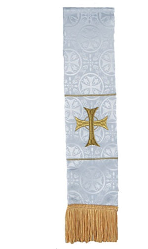 Jacquard Parament Bookmark w/Fringe - Cross