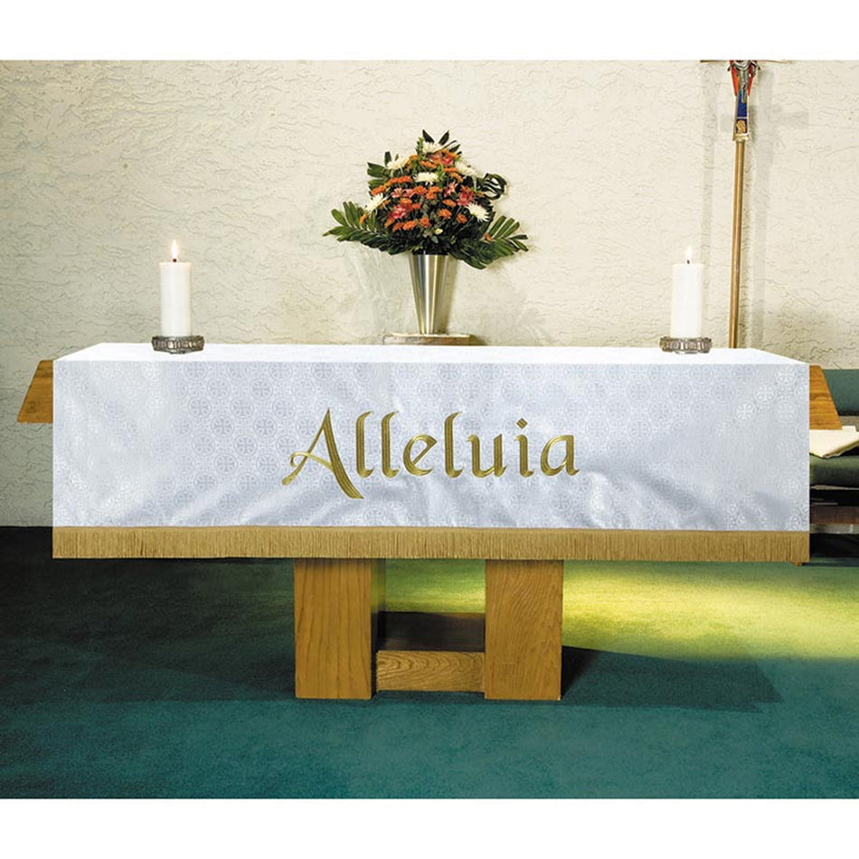 Maltese Cross Jacquard Altar Frontal - White