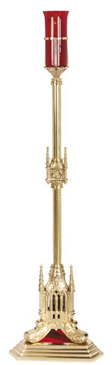 San Pietro Standing Sanctuary Holder, one of the items in the San Pietro Standing Sanctuary Holder with Ruby Glass Globe. A photograph of the assembled set is pending.