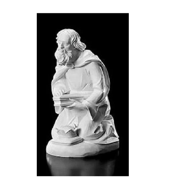 Wise Men Kneeling White Nativity Figure | European-Designed Val Gardena Collection | 32 Inches Tall