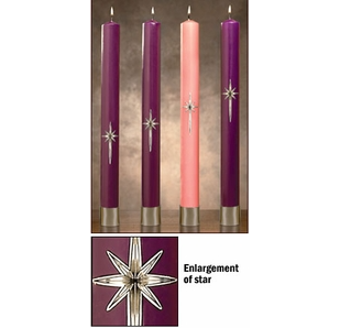 12" Polar Advent Candle - Star of Bethlehem Set