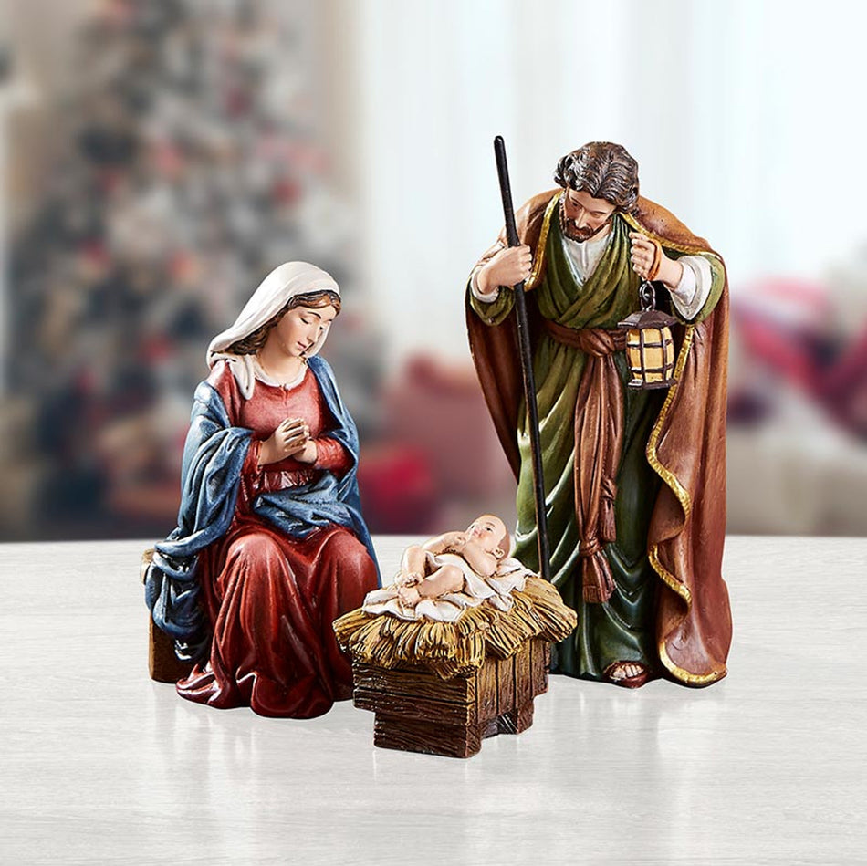 5" H Michael Adams 3-pc Nativity Set