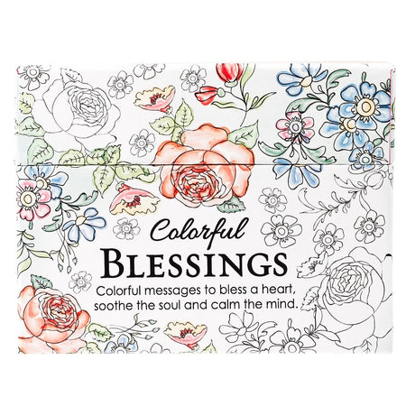 Colorful Blessings Coloring Cards (Pack of 44) by Christian Art Gifts