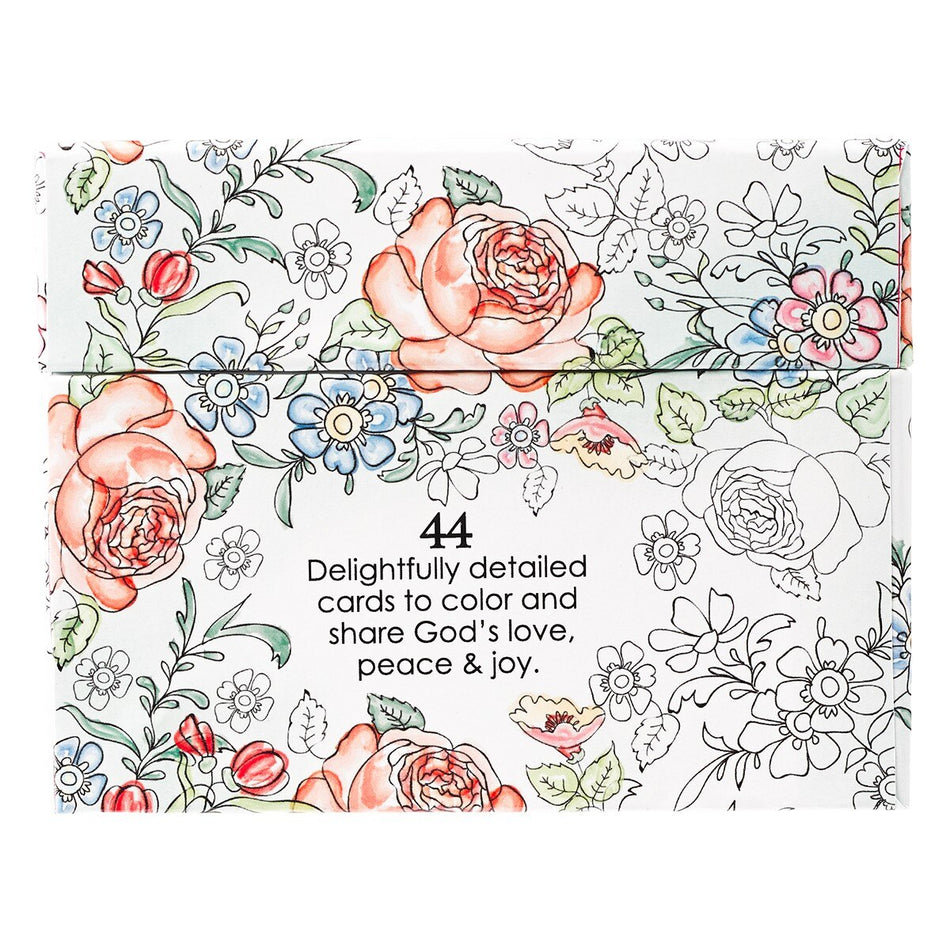 Colorful Blessings Coloring Cards (Pack of 44) by Christian Art Gifts, product view 2