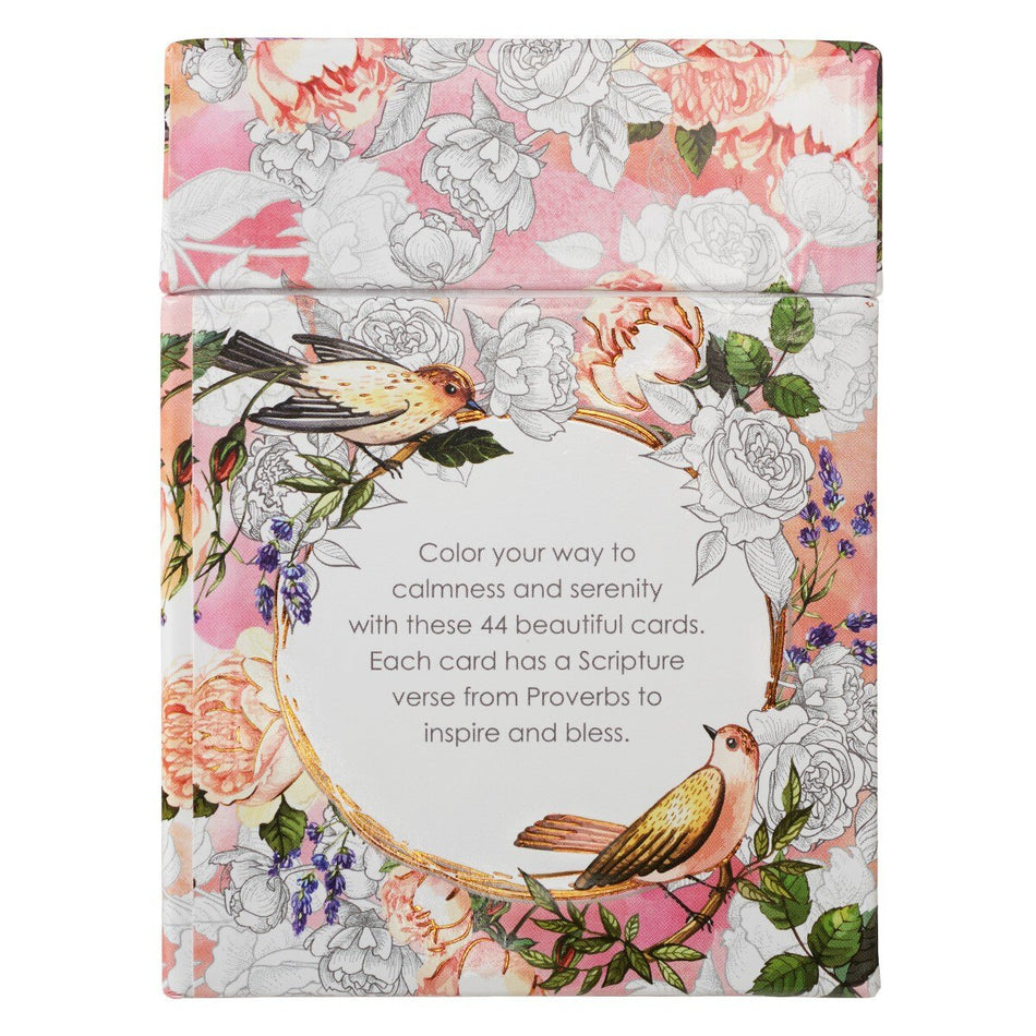 Proverbs in Color Coloring Cards (Pack of 44) by Christian Art Gifts, product view 2