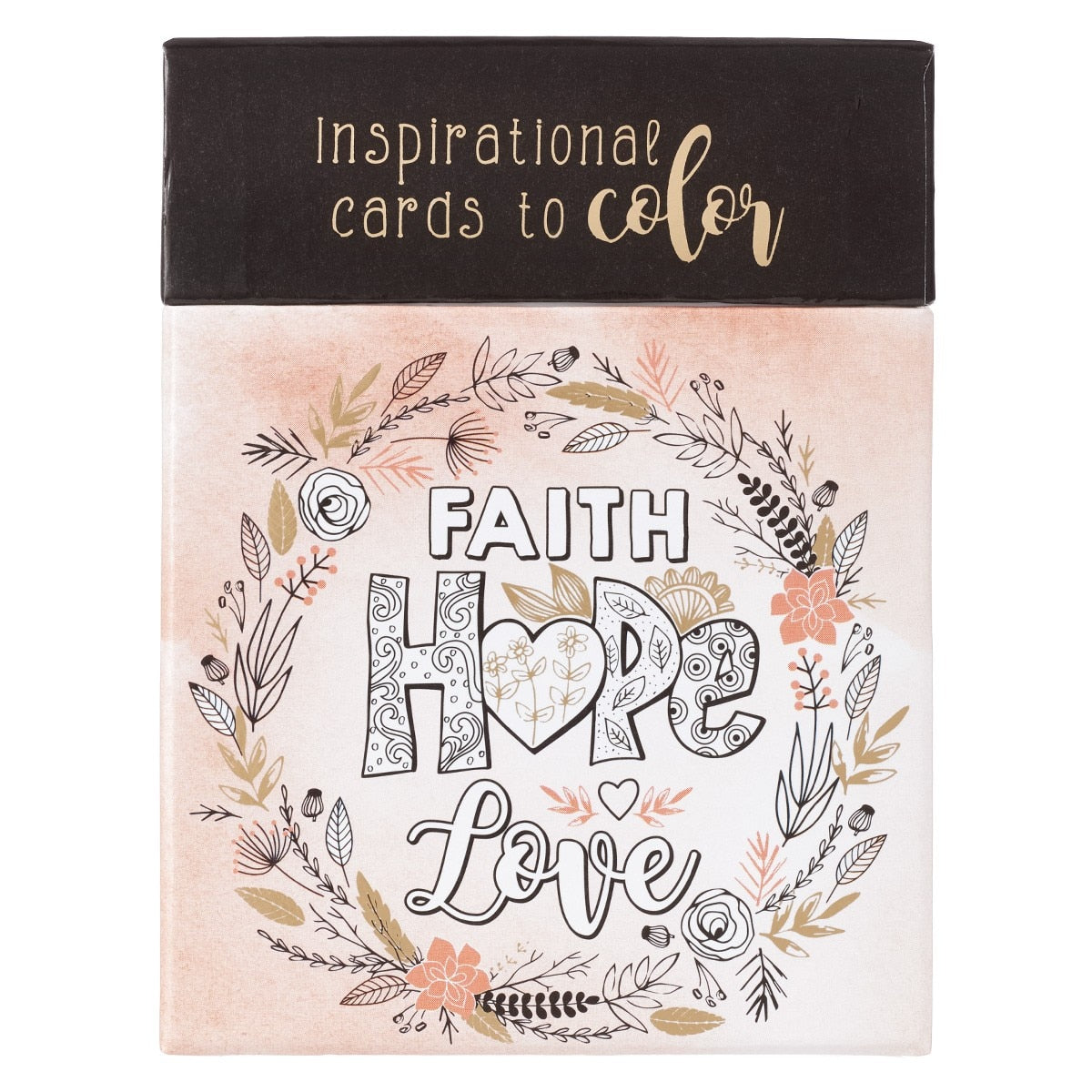 Faith Hope Love Coloring Cards (Pack of 44) by Christian Art Gifts