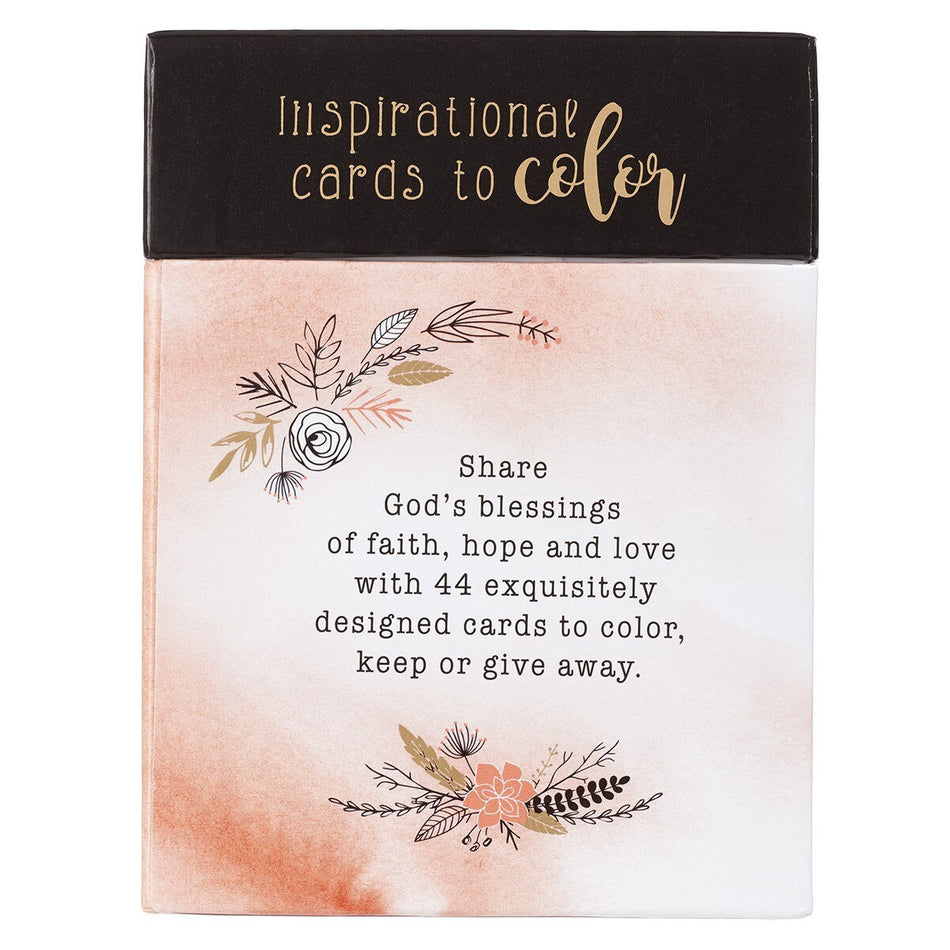 Faith Hope Love Coloring Cards (Pack of 44) by Christian Art Gifts, product view 2