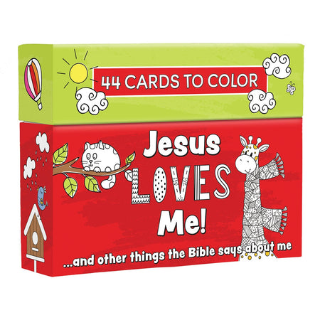 Jesus Loves Me Boxed Coloring Cards by Christian Art Gifts