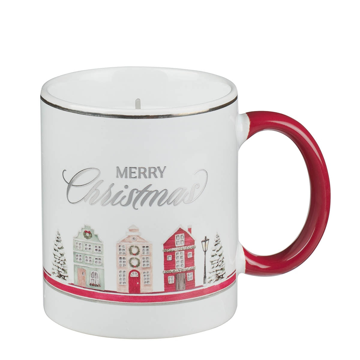 Merry Christmas Season's Greetings Scented Candle in a Ceramic Mug by Christian Art Gifts