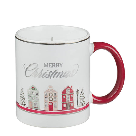 Merry Christmas Season's Greetings Scented Candle in a Ceramic Mug by Christian Art Gifts