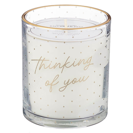 Thinking of You Bali Green Zest Scented Candle in a Glass Jar by Christian Art Gifts