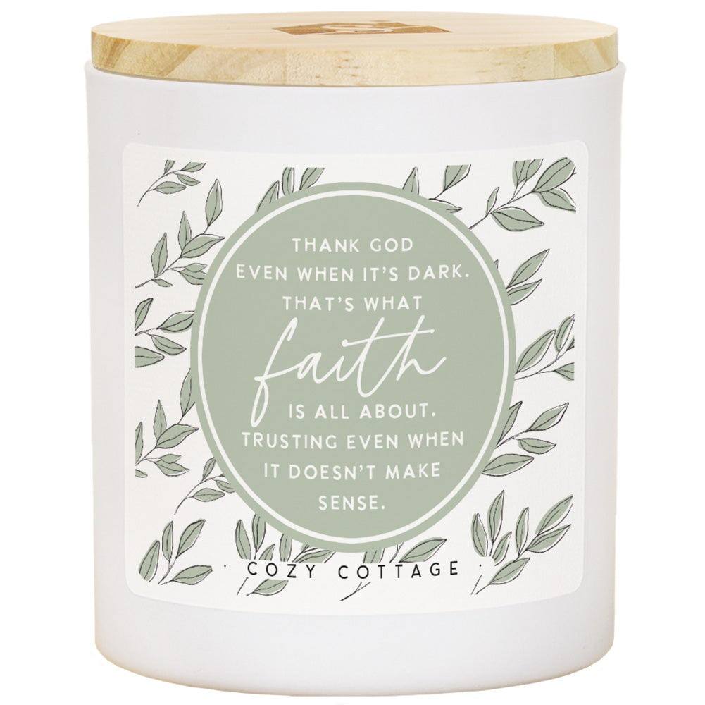 Faith Is About Leaves Faith Soy-Based Candle by Anchor Christian Distributors