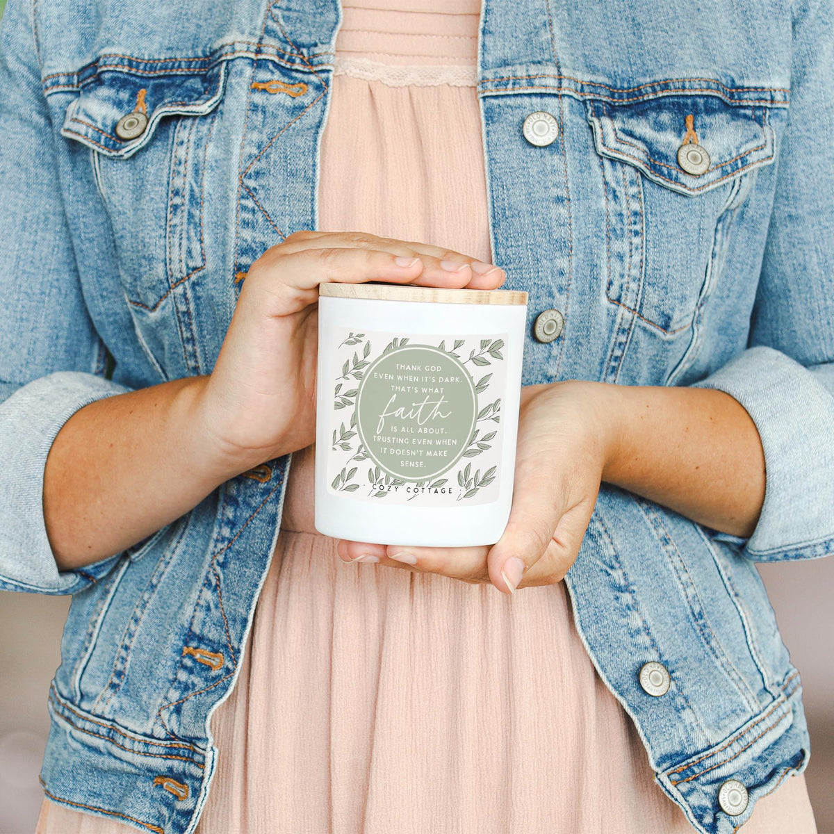 Faith Is About Leaves Faith Soy-Based Candle by Anchor Christian Distributors, product view 4