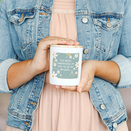 Handpicked By God Mom Gift Soy-Based Candle by Anchor Christian Distributors, product view 4