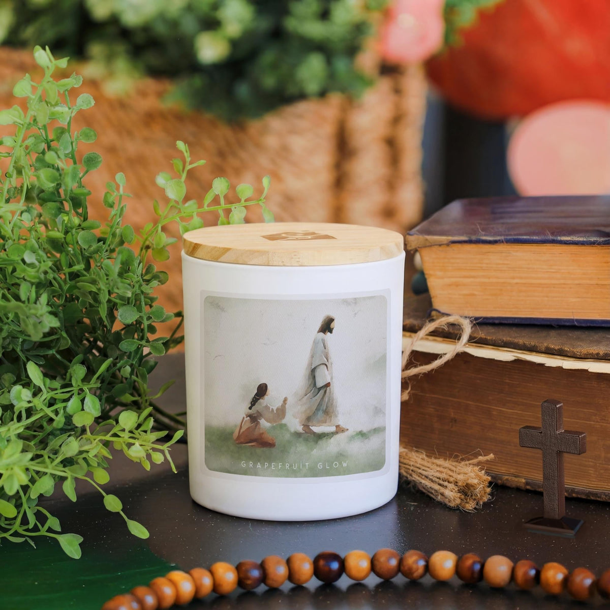 Jesus Healed Woman Faith Soy-Based Candle by Anchor Christian Distributors, product view 3