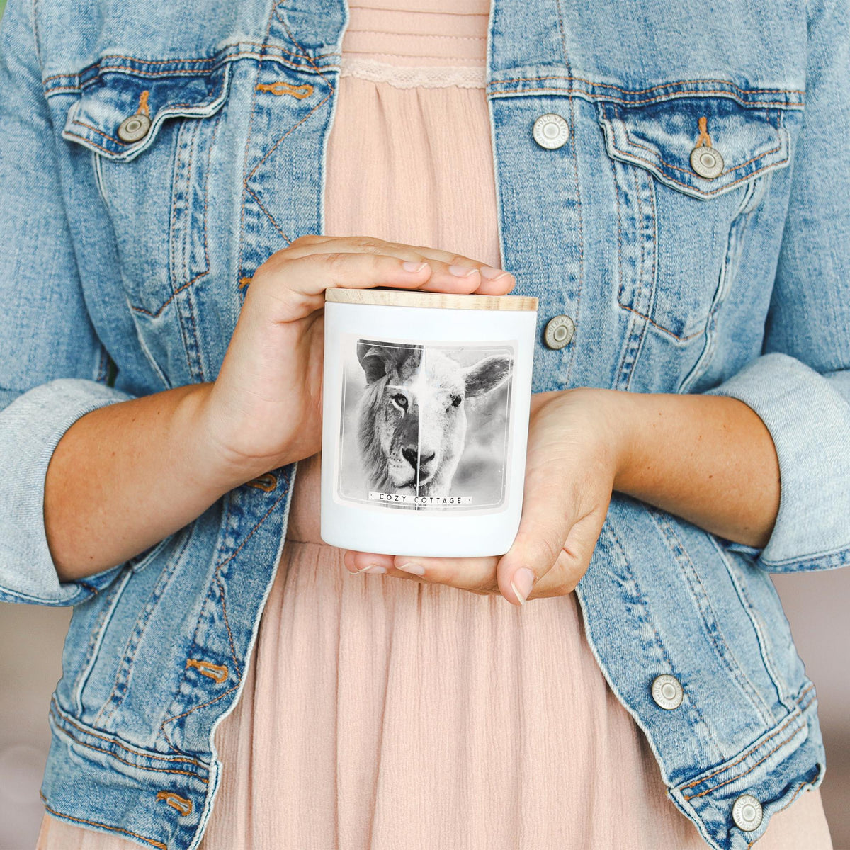 B&W Lion Lamb Faith Soy-Based Candle by Anchor Christian Distributors, product view 4
