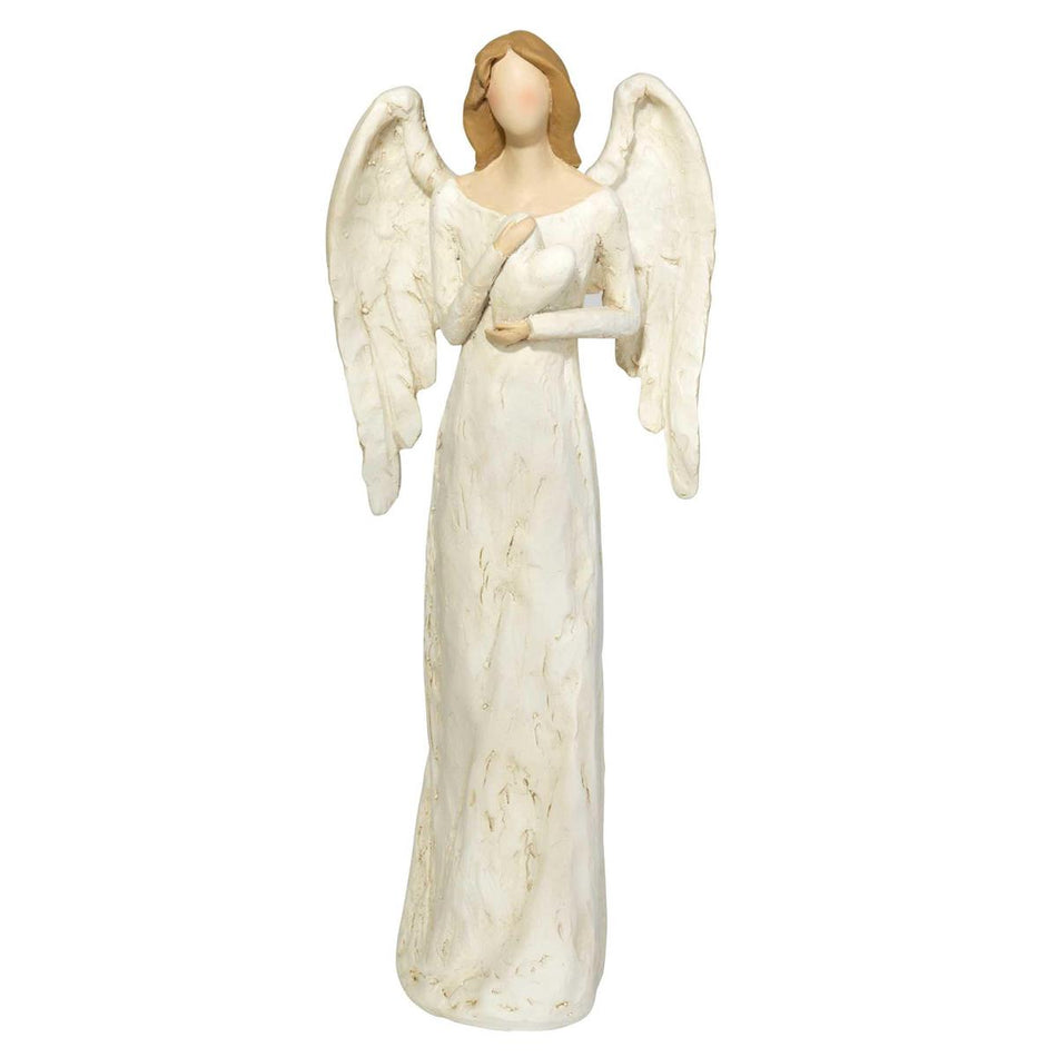 Angel with Heart Resin 12"H by Dicksons