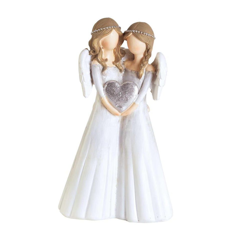 Angel Pair Silver 1-Piece 6in by Dicksons