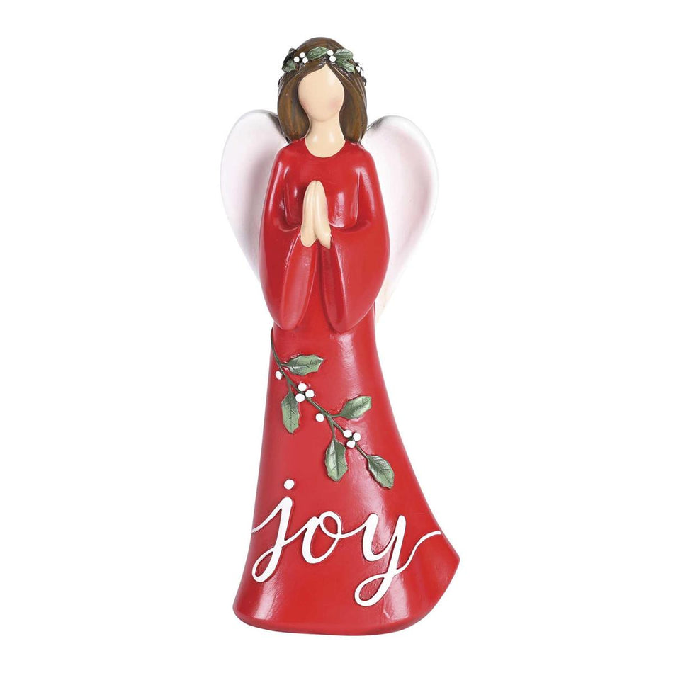 Angel Figurine Praying Hands Red Joy by Dicksons