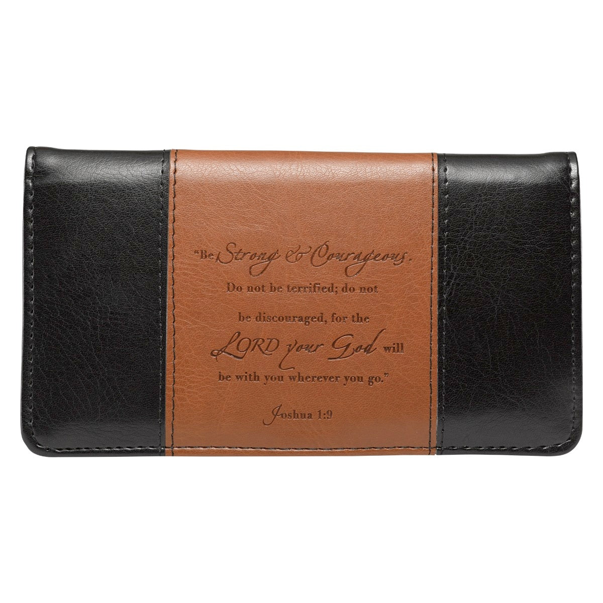 Strong & Courageous - Joshua 1:9 Checkbook Cover by Christian Art Gifts