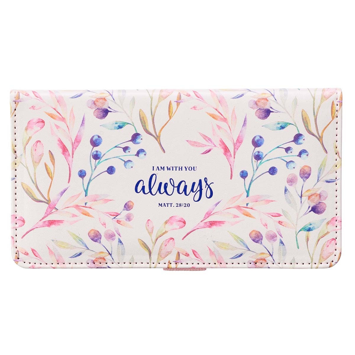 I Am With You Always Faux Leather Checkbook Cover - Matthew 28:20 by Christian Art Gifts
