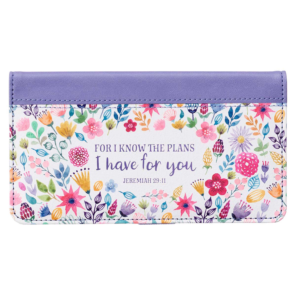 For I Know the Plans I Have For You Two-Toned Faux Leather Checkbook - Jeremiah 29:11 by Christian Art Gifts