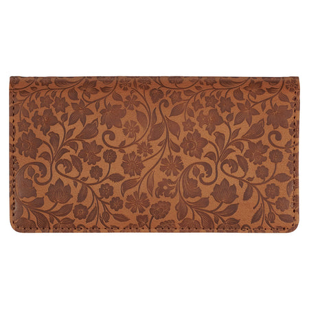 All Things Honey-brown Faux Leather Checkbook Wallet - Philippians 4:13 by Christian Art Gifts, product view 4