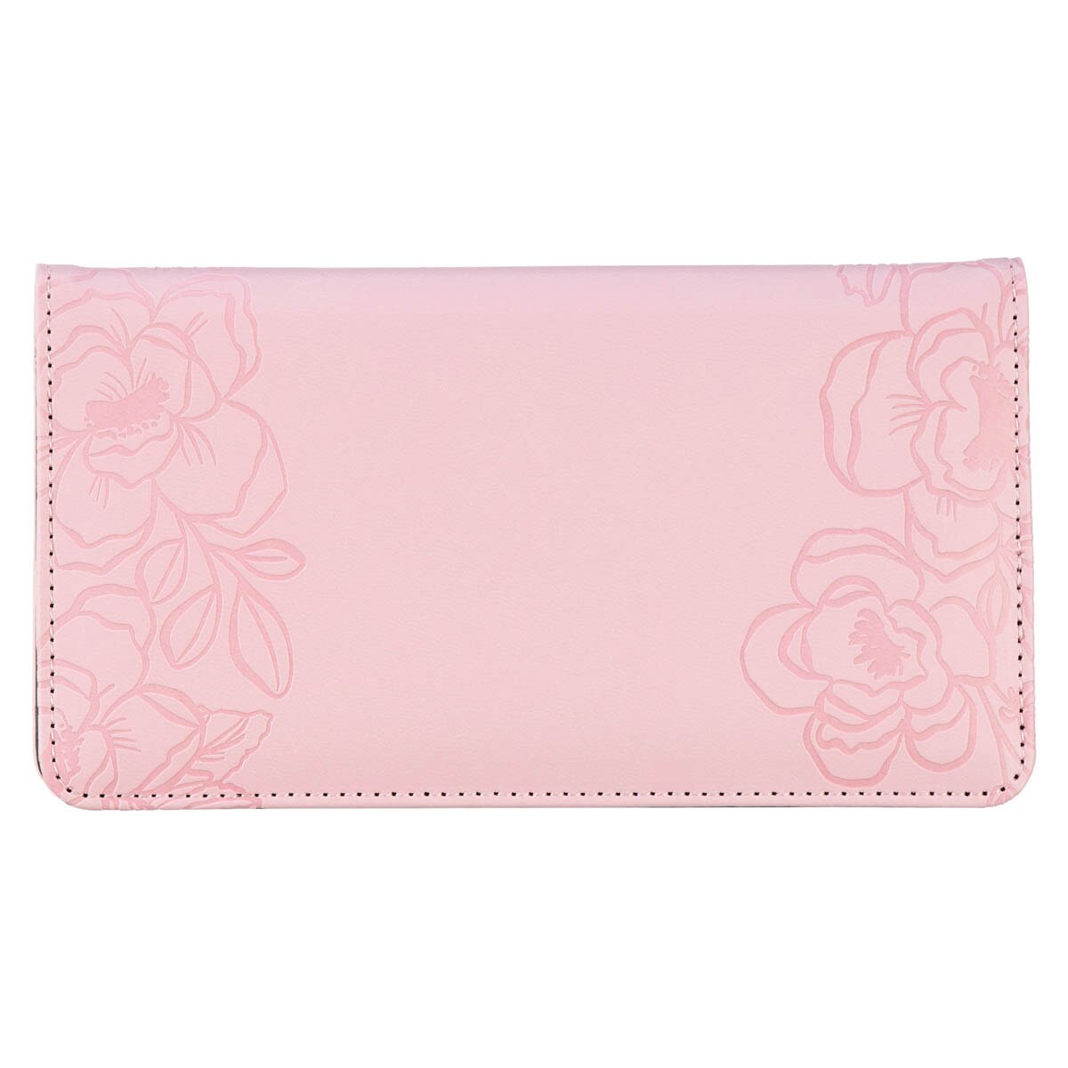 Find Refuge Pink Faux Leather Checkbook Wallet - Psalm 91:4 by Christian Art Gifts, product view 4